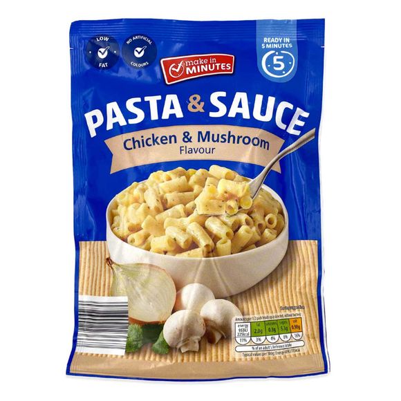 Make In Minutes Chicken & Mushroom Flavour Pasta & Sauce 110g